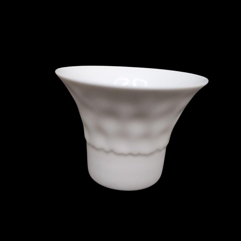 Rosenthal Studio-Linie White Porcelain Textured Candle Holder Minimalist MCM